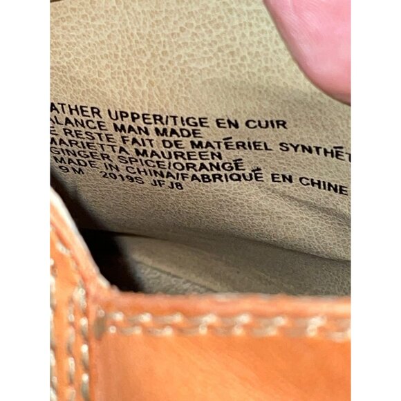 Earth Origins Ginger Maureen Spice Orange Womens Peep Toe Sandals With Zipper Cl - Picture 5 of 9